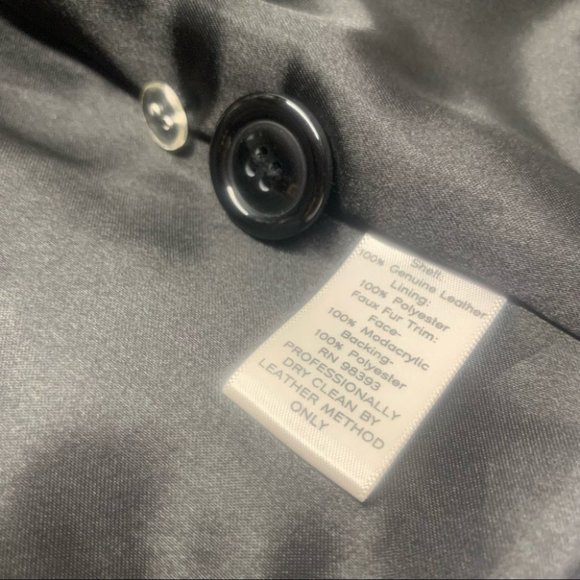 . Centrigrade Outerwear Leather Jacket Faux Fur Trim Black - Picture 4 of 14